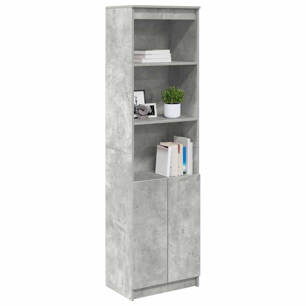 vidaXL Komoda betonowa szara 50x35x180 cm Drewno klejone