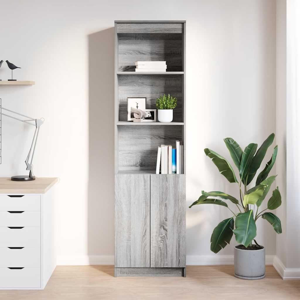 vidaXL Komoda Szara Sonoma 50x35x180 cm Drewno klejone