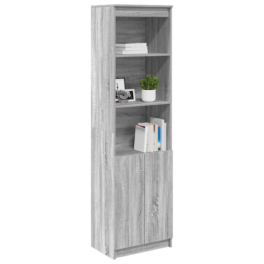 vidaXL Komoda Szara Sonoma 50x35x180 cm Drewno klejone
