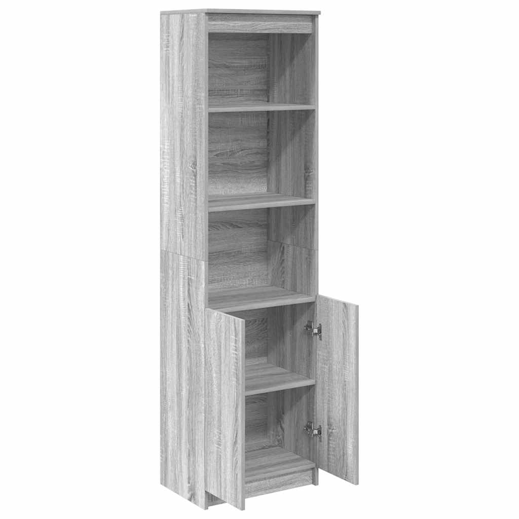 vidaXL Komoda Szara Sonoma 50x35x180 cm Drewno klejone