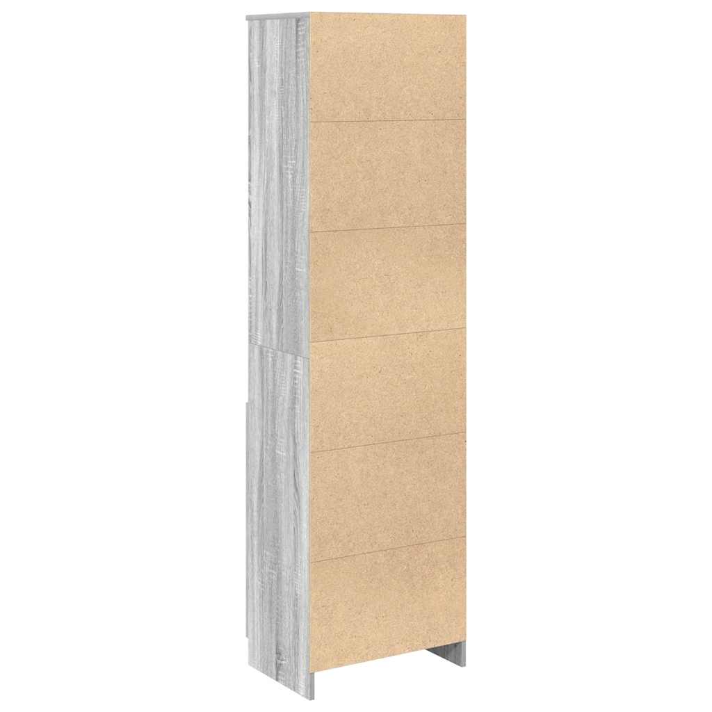 vidaXL Komoda Szara Sonoma 50x35x180 cm Drewno klejone