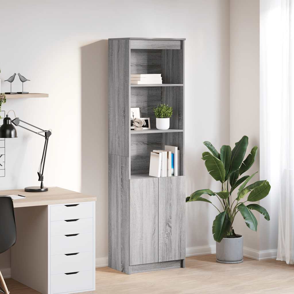 vidaXL Komoda Szara Sonoma 50x35x180 cm Drewno klejone