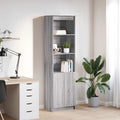 vidaXL Komoda Szara Sonoma 50x35x180 cm Drewno klejone