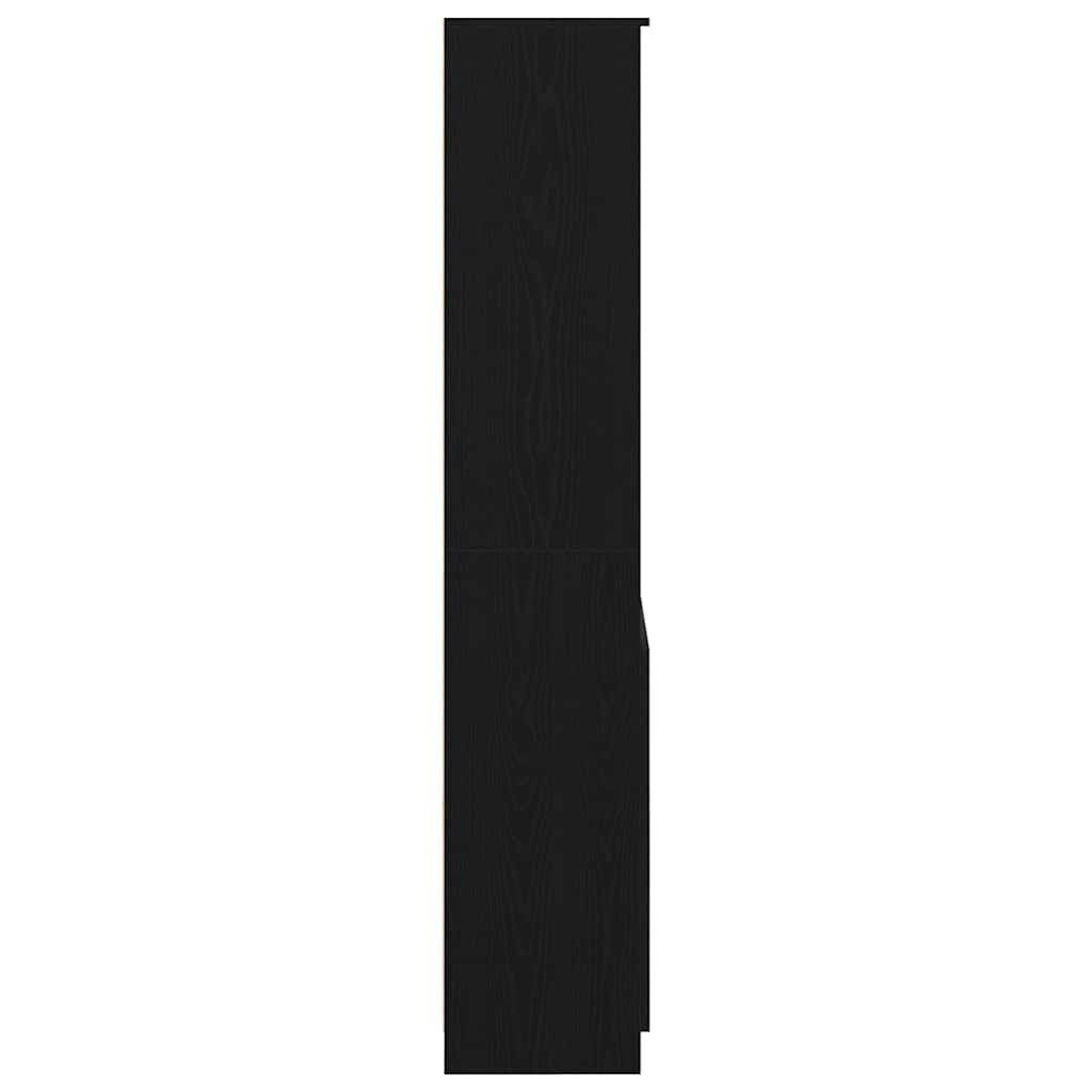 vidaXL Komoda czarna dąb 70x35x180 cm Drewno klejone