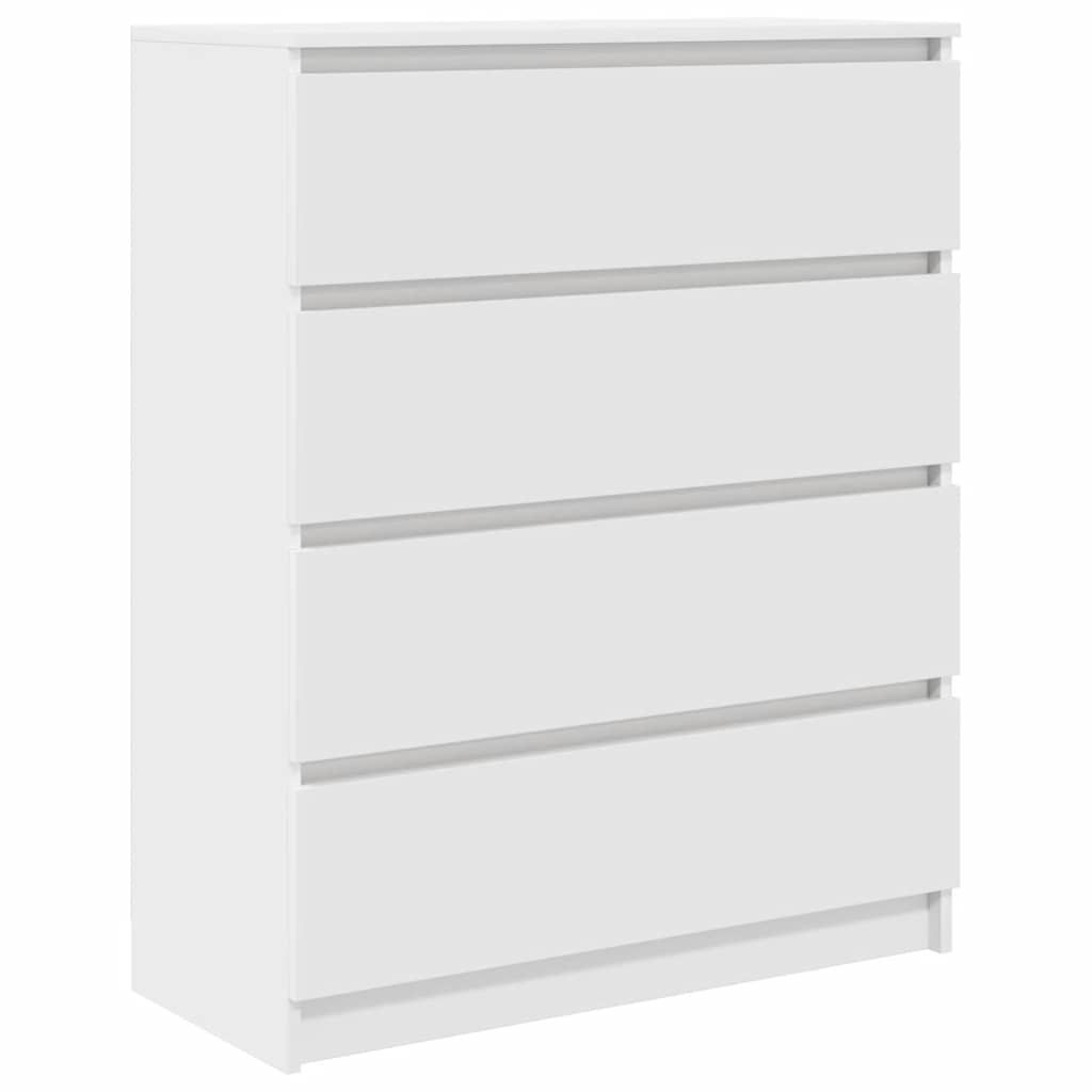 vidaXL Komoda Biała 80x35x99 cm Drewno klejone