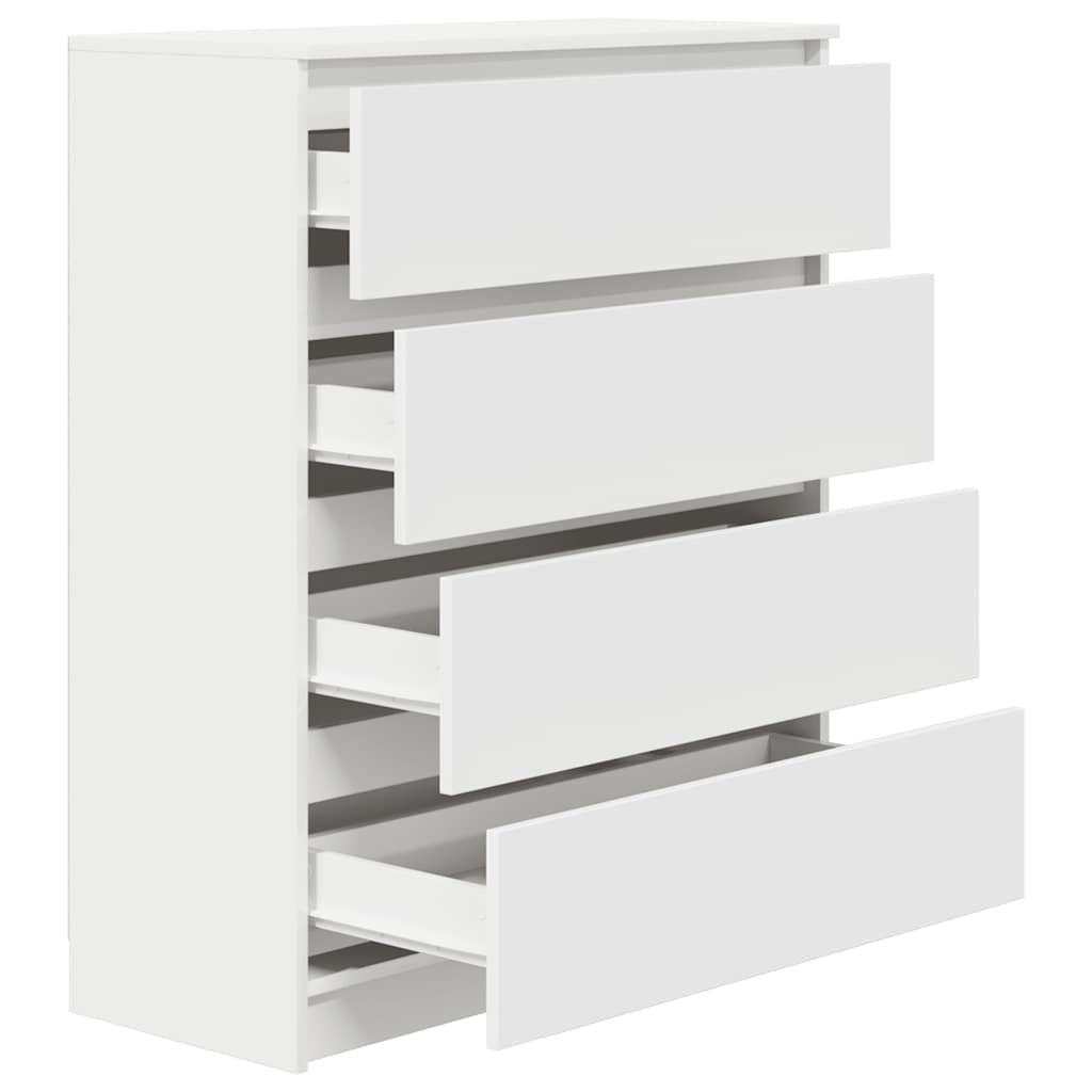 vidaXL Komoda Biała 80x35x99 cm Drewno klejone