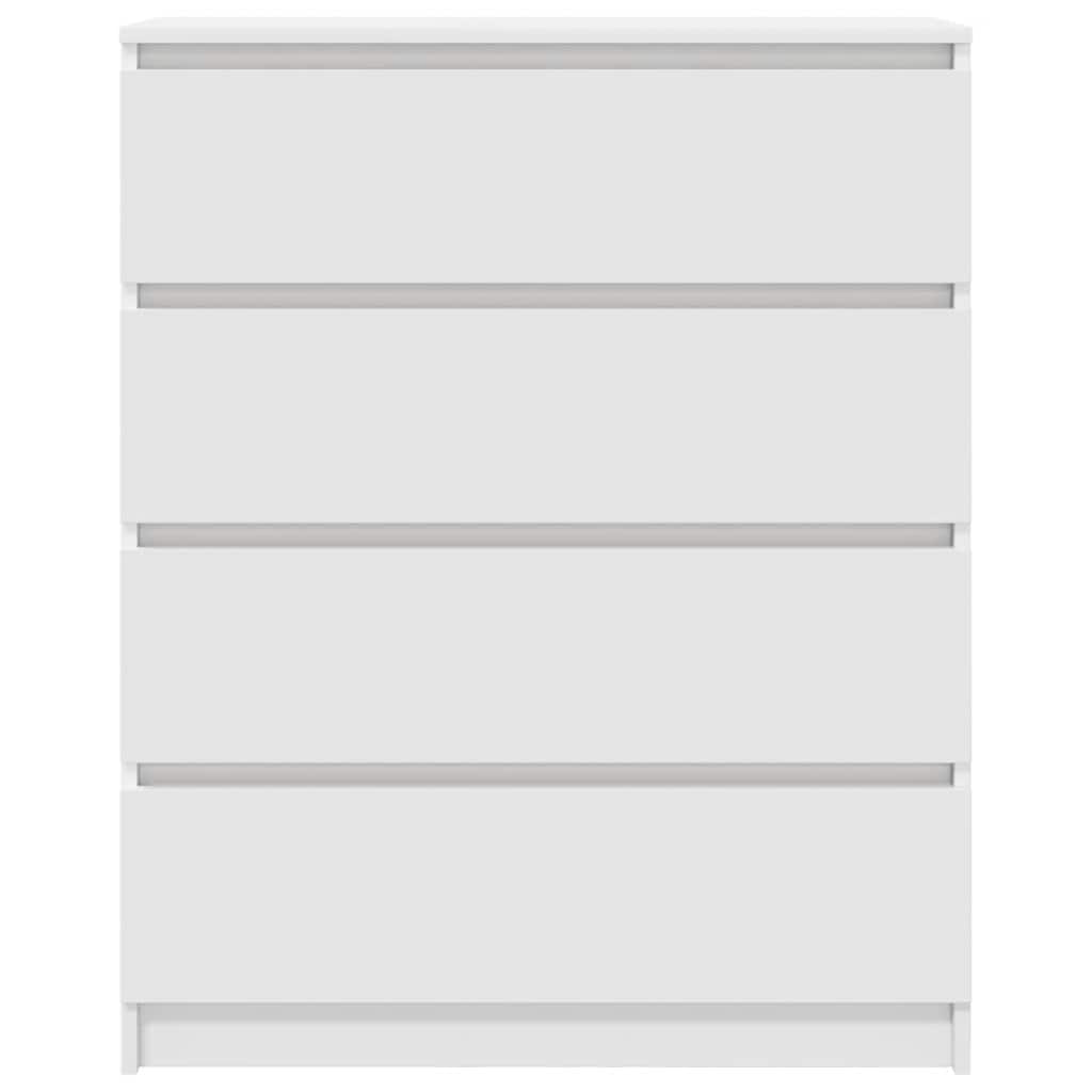 vidaXL Komoda Biała 80x35x99 cm Drewno klejone