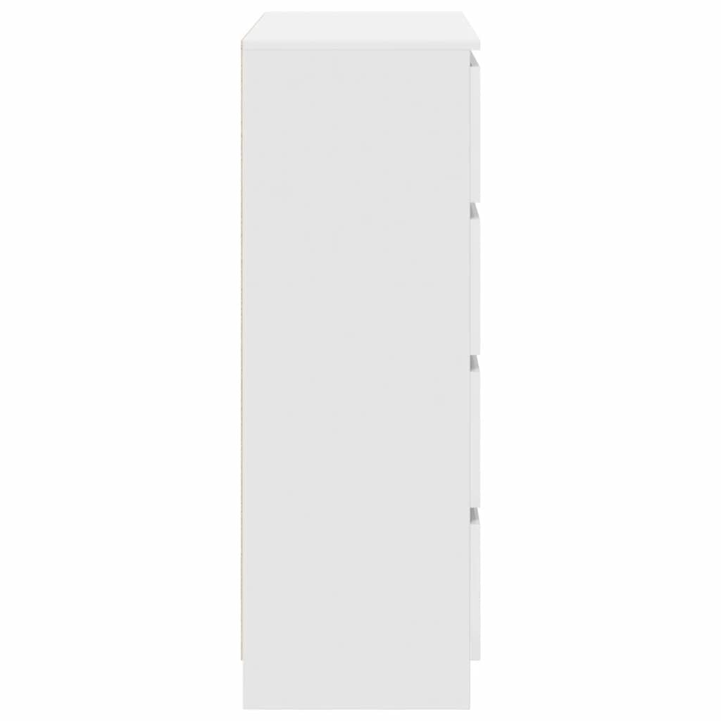 vidaXL Komoda Biała 80x35x99 cm Drewno klejone