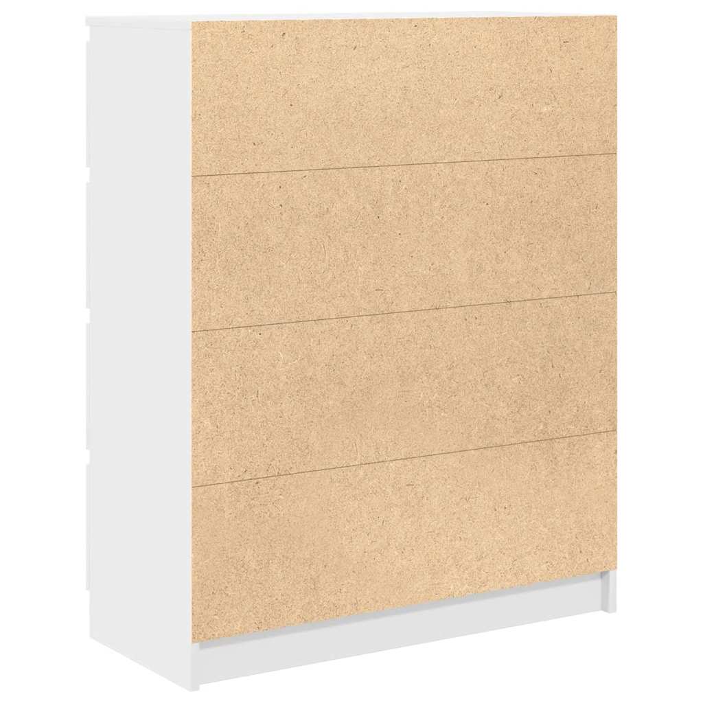 vidaXL Komoda Biała 80x35x99 cm Drewno klejone