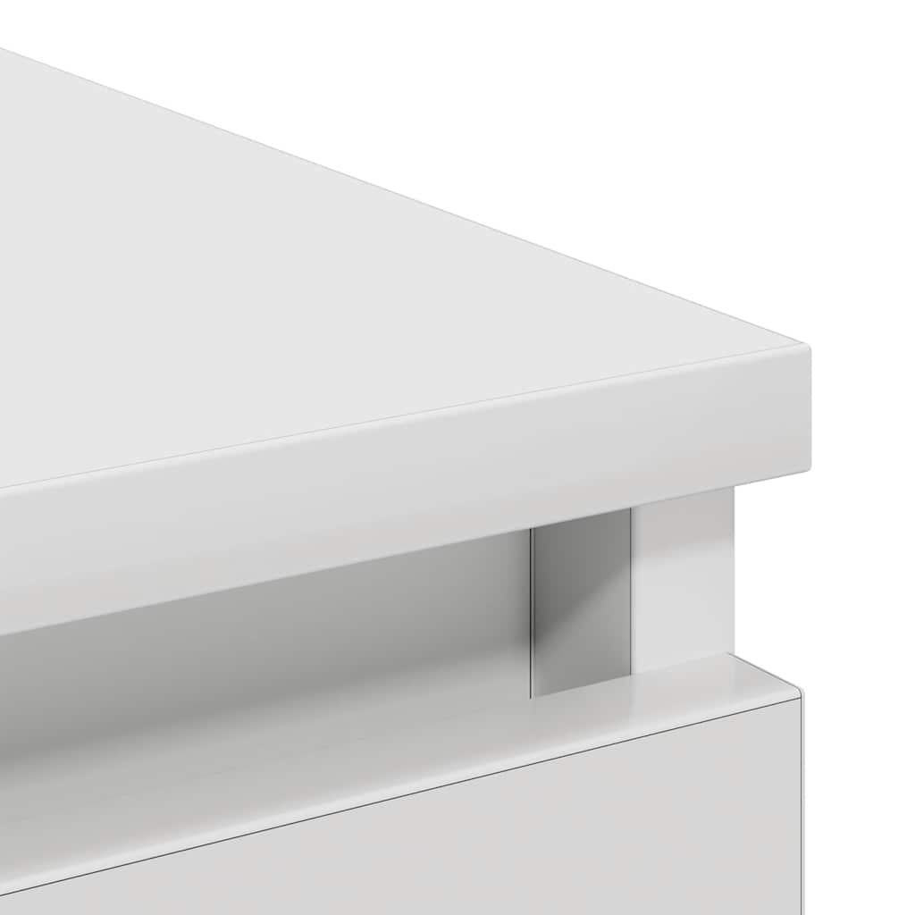 vidaXL Komoda Biała 80x35x99 cm Drewno klejone