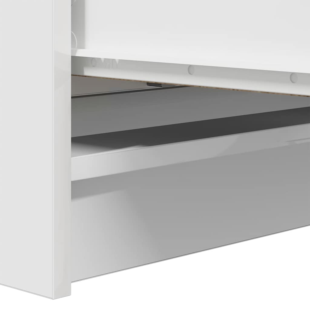 vidaXL Komoda Biała 80x35x99 cm Drewno klejone