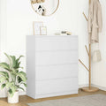 vidaXL Komoda Biała 80x35x99 cm Drewno klejone