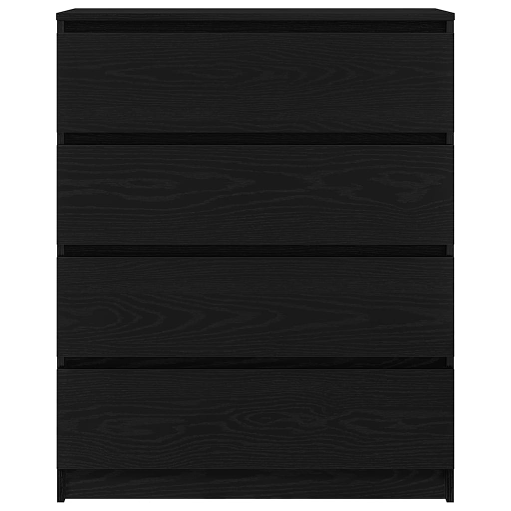 vidaXL Komoda Czarny Dąb 80x35x99 cm Drewno klejone