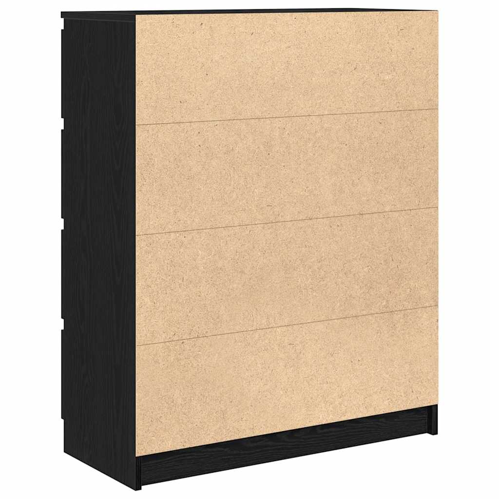 vidaXL Komoda Czarny Dąb 80x35x99 cm Drewno klejone
