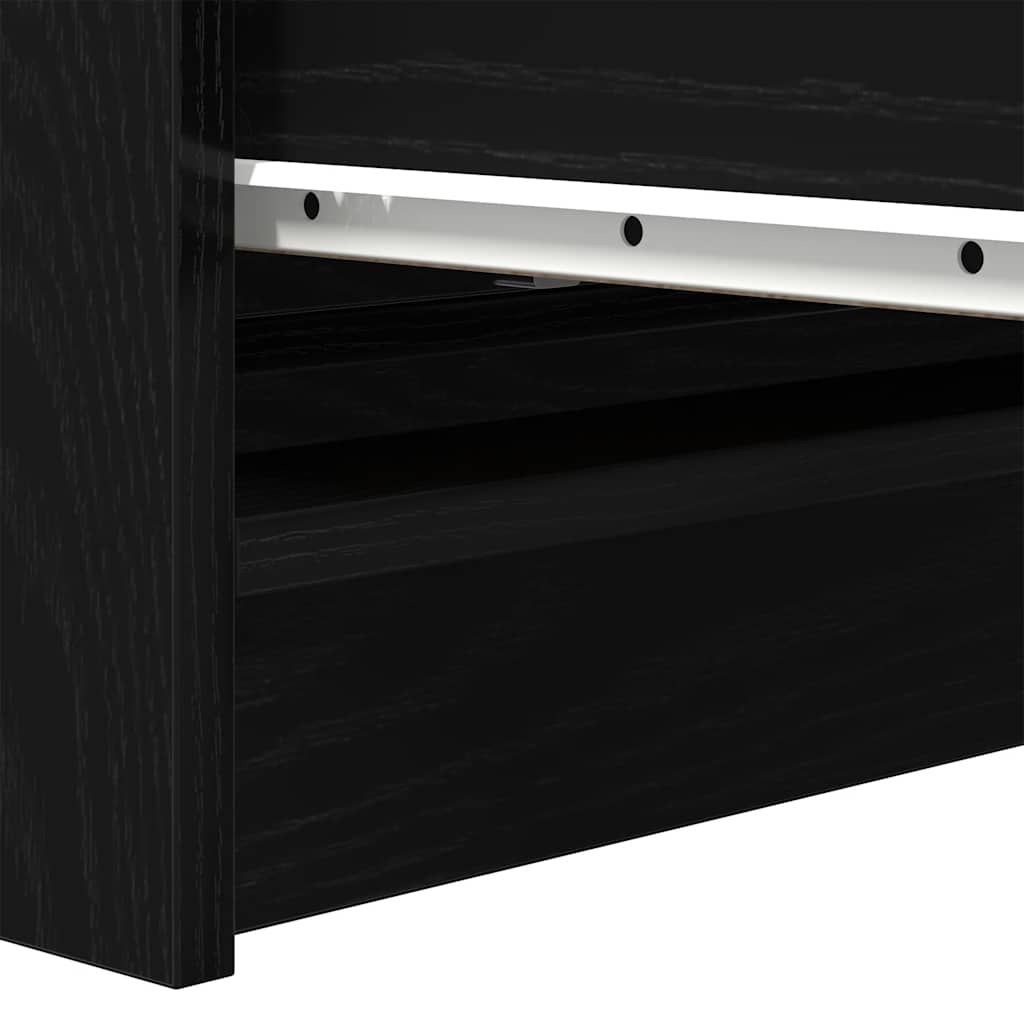 vidaXL Komoda Czarny Dąb 80x35x99 cm Drewno klejone