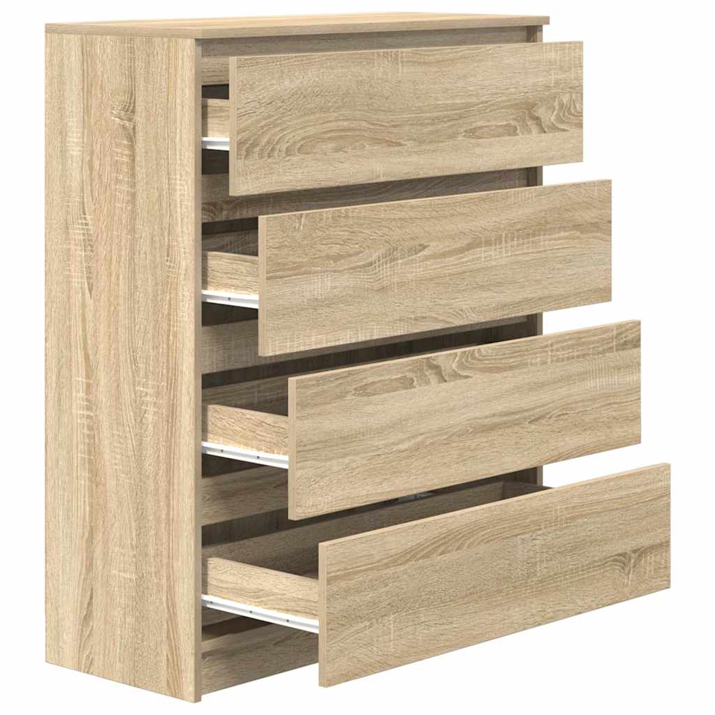 vidaXL Komoda Sonoma Oak 80x35x99 cm Drewno klejone