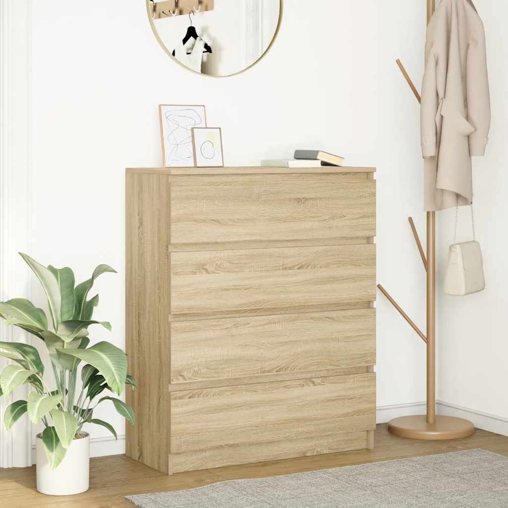 vidaXL Komoda Sonoma Oak 80x35x99 cm Drewno klejone