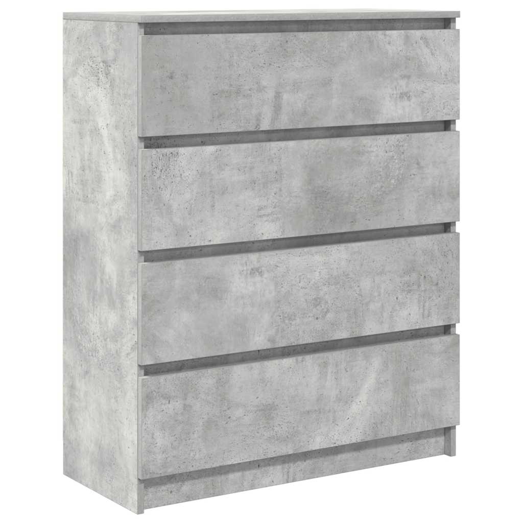 vidaXL Komoda Betonowa Szara 80x35x99 cm Drewno klejone