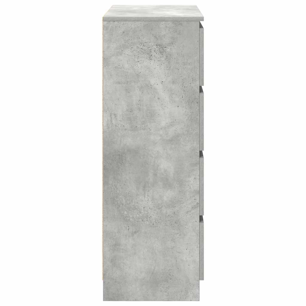 vidaXL Komoda Betonowa Szara 80x35x99 cm Drewno klejone