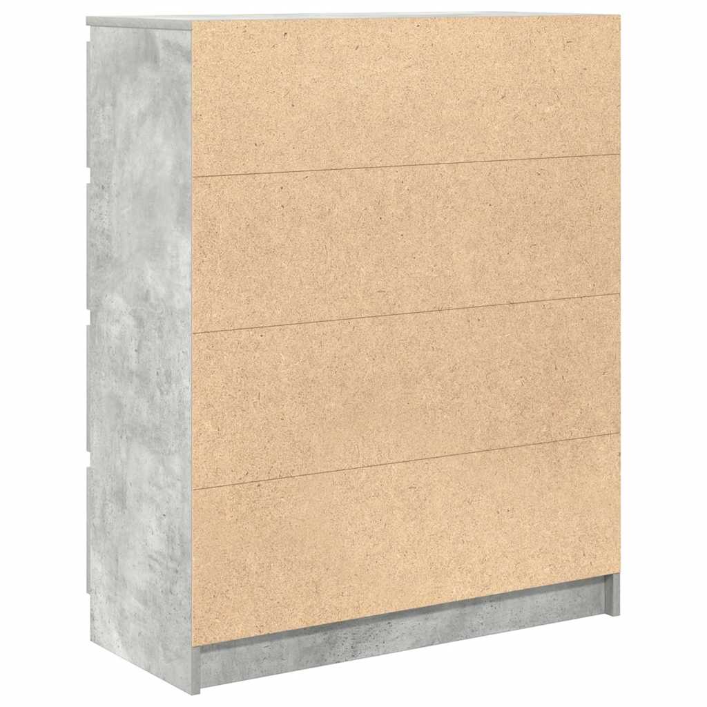 vidaXL Komoda Betonowa Szara 80x35x99 cm Drewno klejone