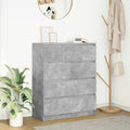 vidaXL Komoda Betonowa Szara 80x35x99 cm Drewno klejone