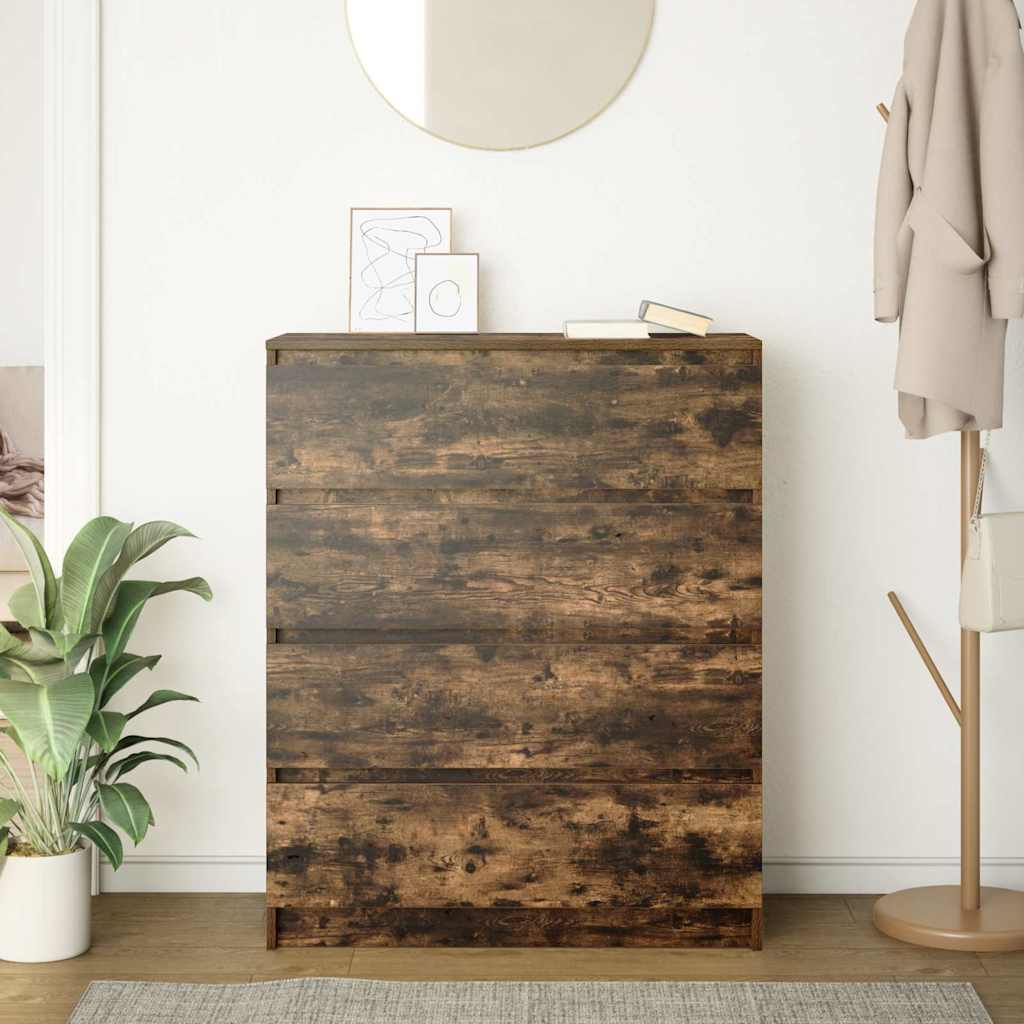 vidaXL Komoda Dąb wędzony 80x35x99 cm Drewno klejone