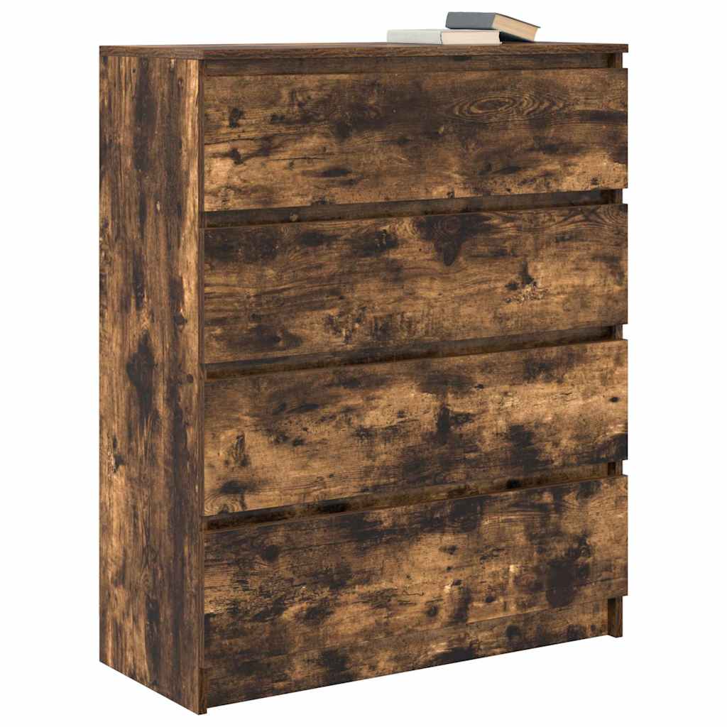 vidaXL Komoda Dąb wędzony 80x35x99 cm Drewno klejone
