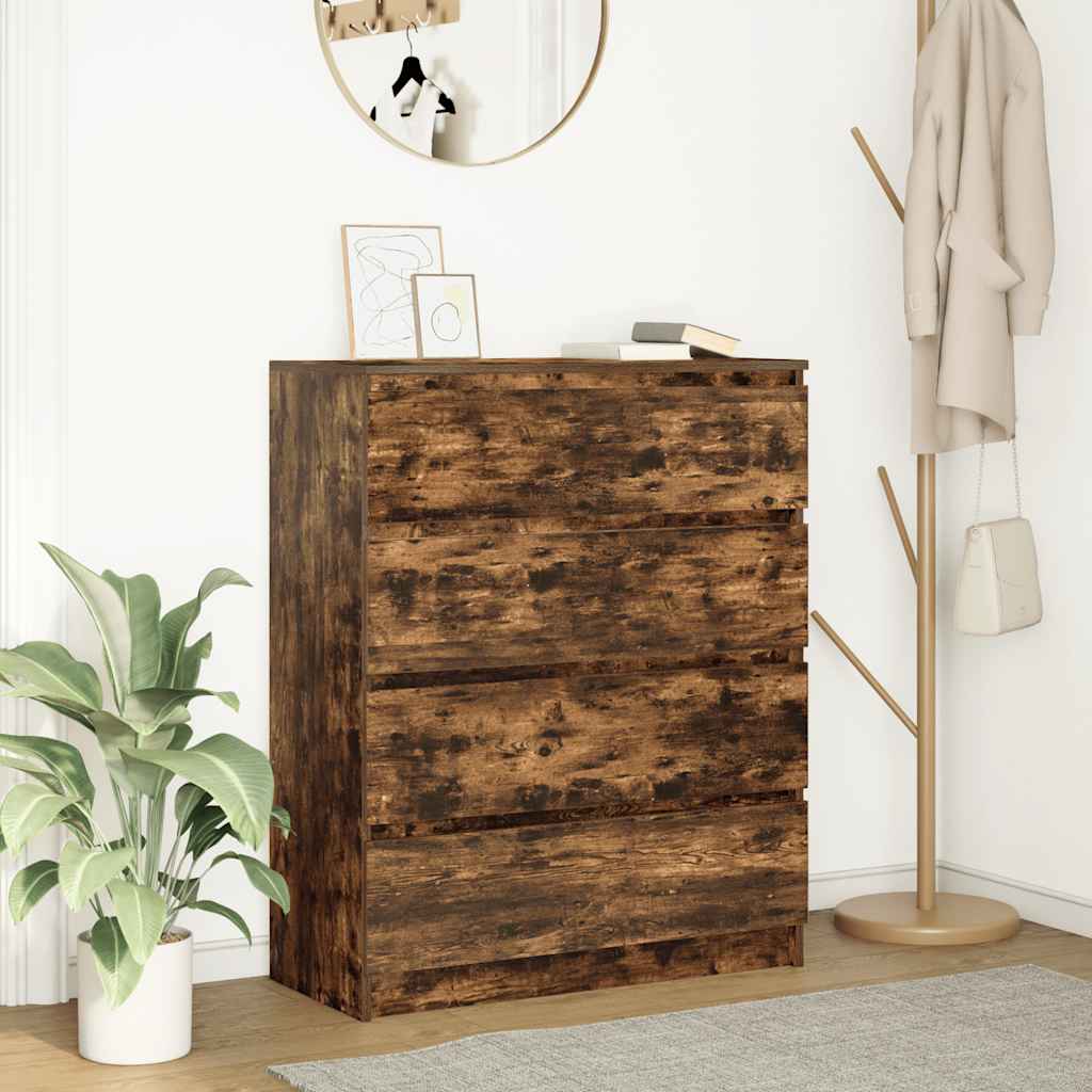 vidaXL Komoda Dąb wędzony 80x35x99 cm Drewno klejone