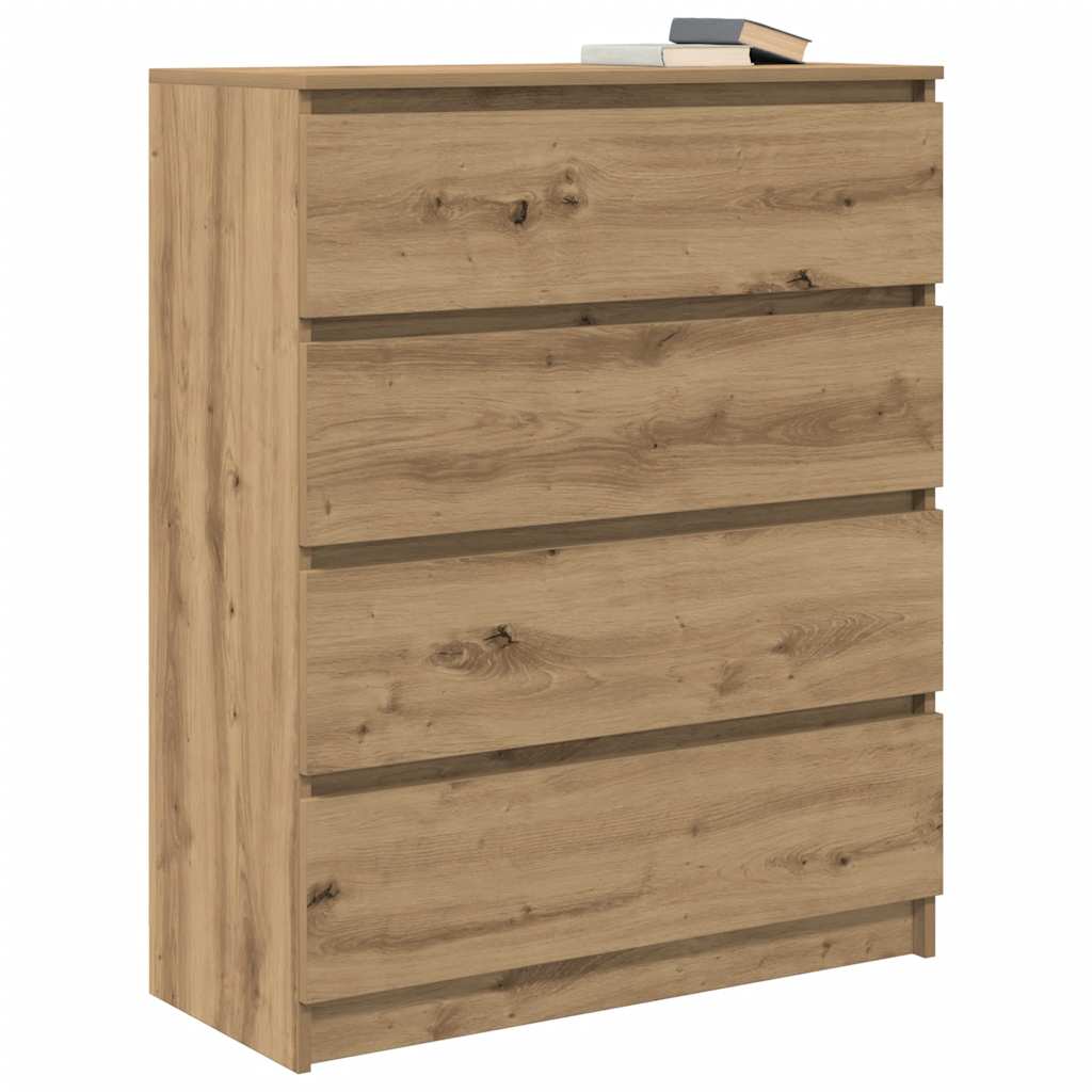 vidaXL Komoda Artisan Dąb 80x35x99 cm Drewno klejone