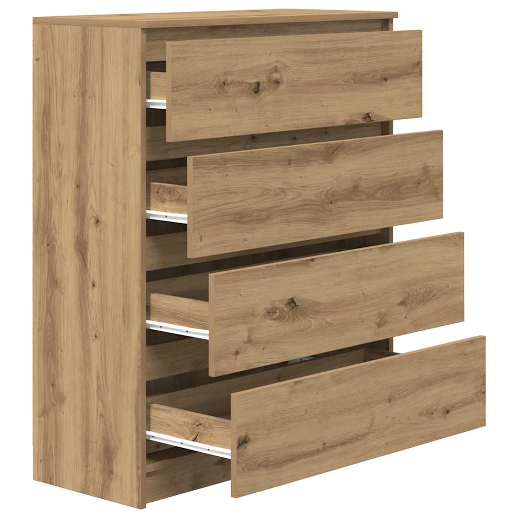 vidaXL Komoda Artisan Dąb 80x35x99 cm Drewno klejone