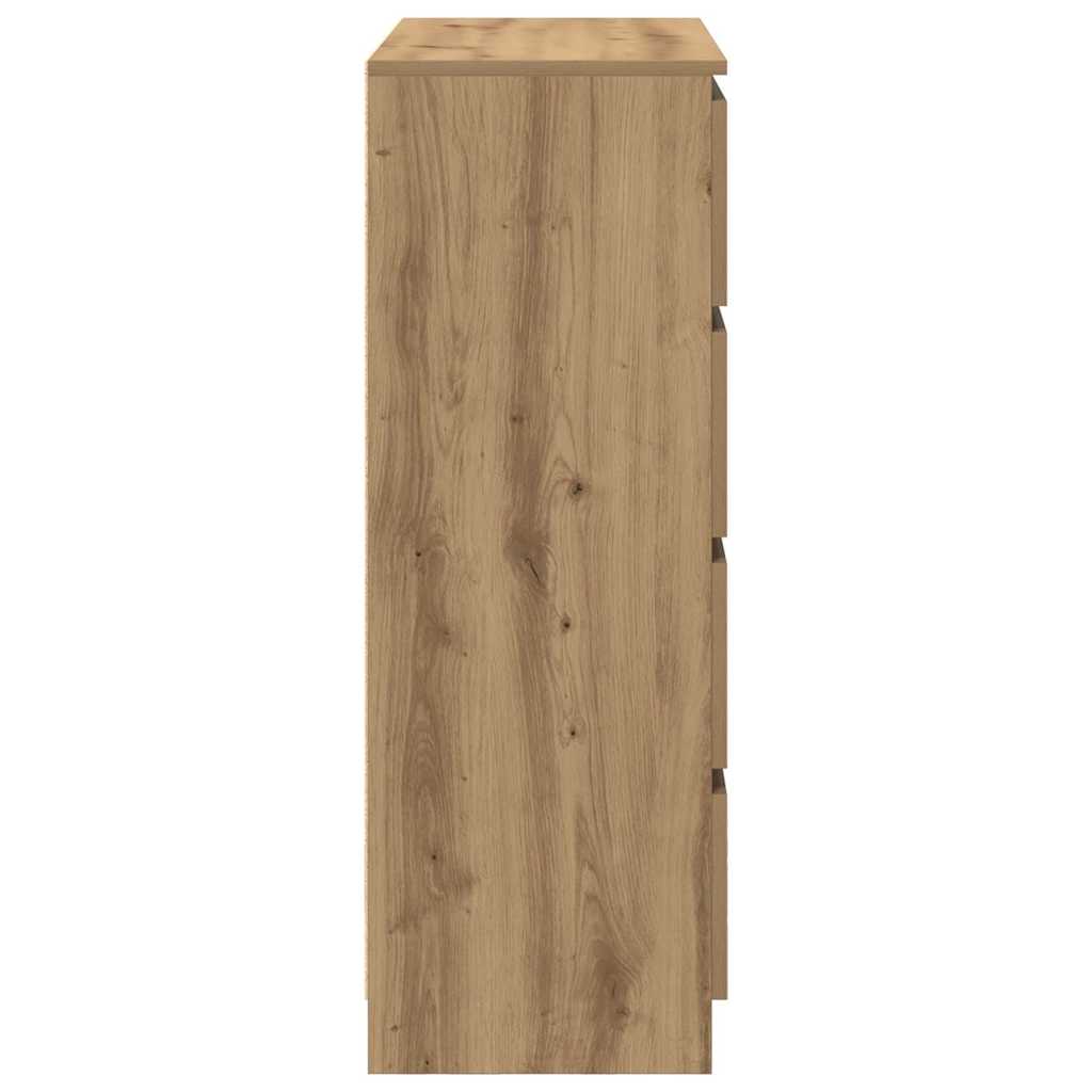 vidaXL Komoda Artisan Dąb 80x35x99 cm Drewno klejone