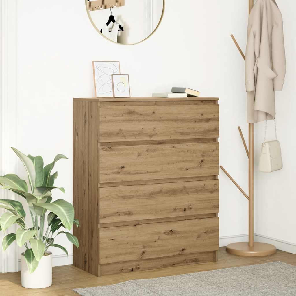 vidaXL Komoda Artisan Dąb 80x35x99 cm Drewno klejone