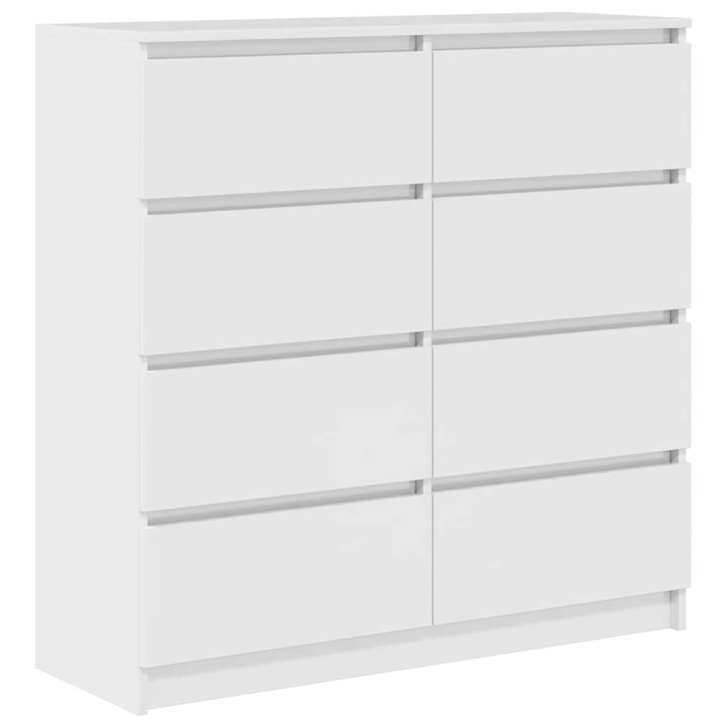 vidaXL Komoda Biała 100x35x99 cm Drewno klejone