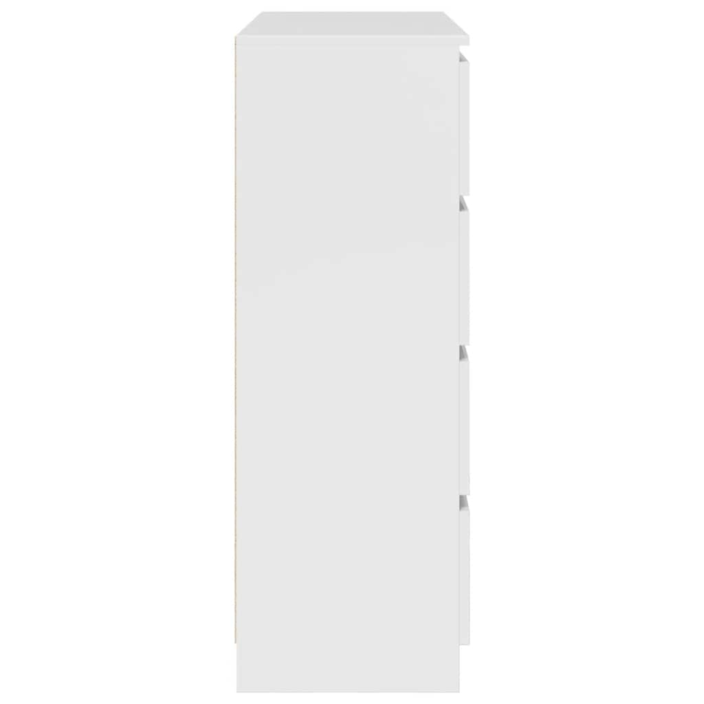 vidaXL Komoda Biała 100x35x99 cm Drewno klejone