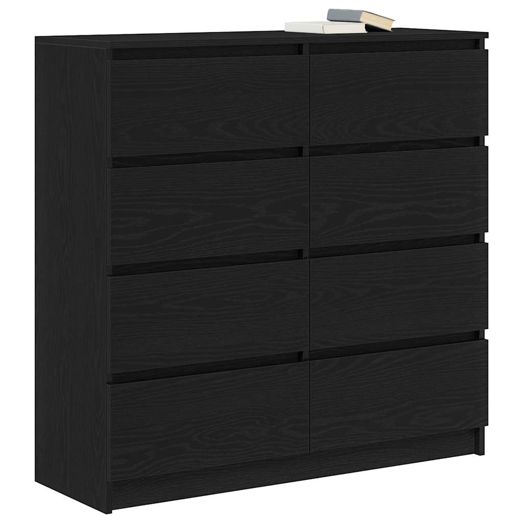 vidaXL Komoda Czarny Dąb 100x35x99 cm Drewno klejone