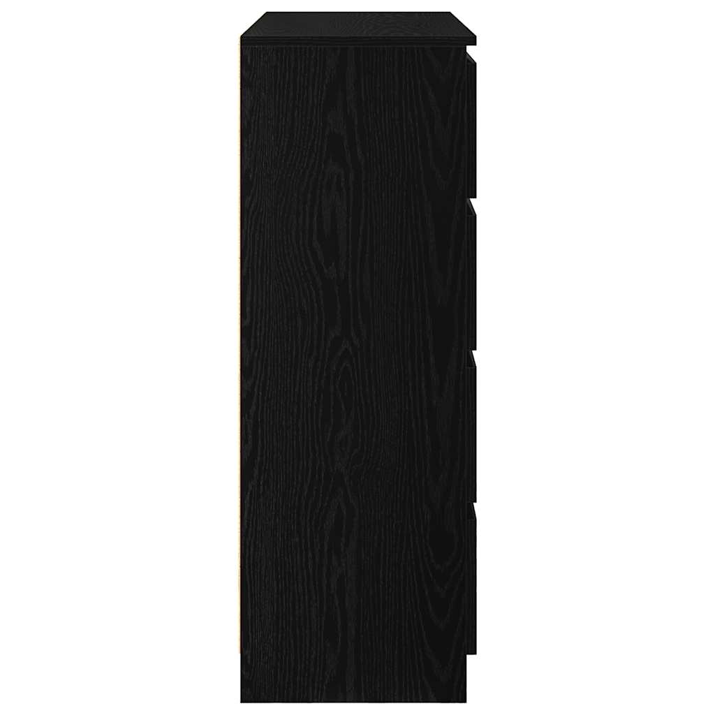 vidaXL Komoda Czarny Dąb 100x35x99 cm Drewno klejone