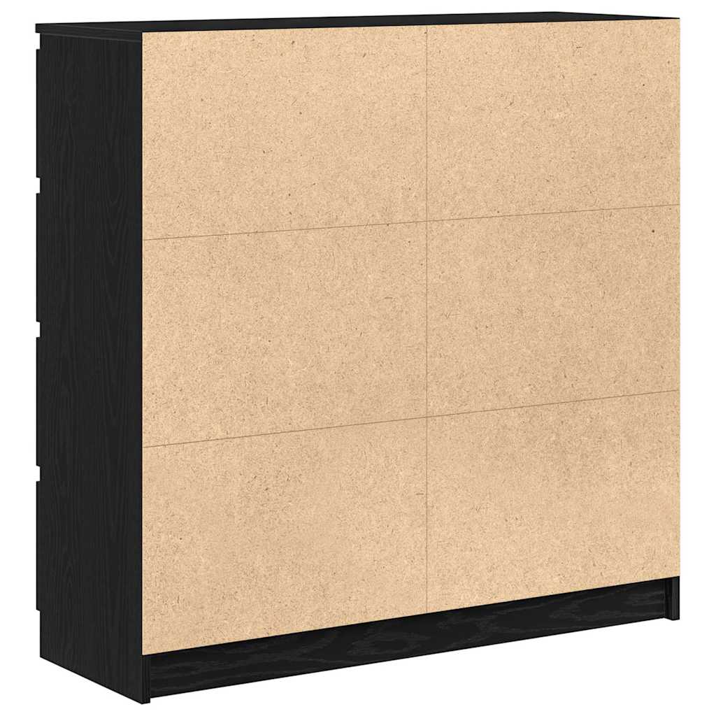 vidaXL Komoda Czarny Dąb 100x35x99 cm Drewno klejone