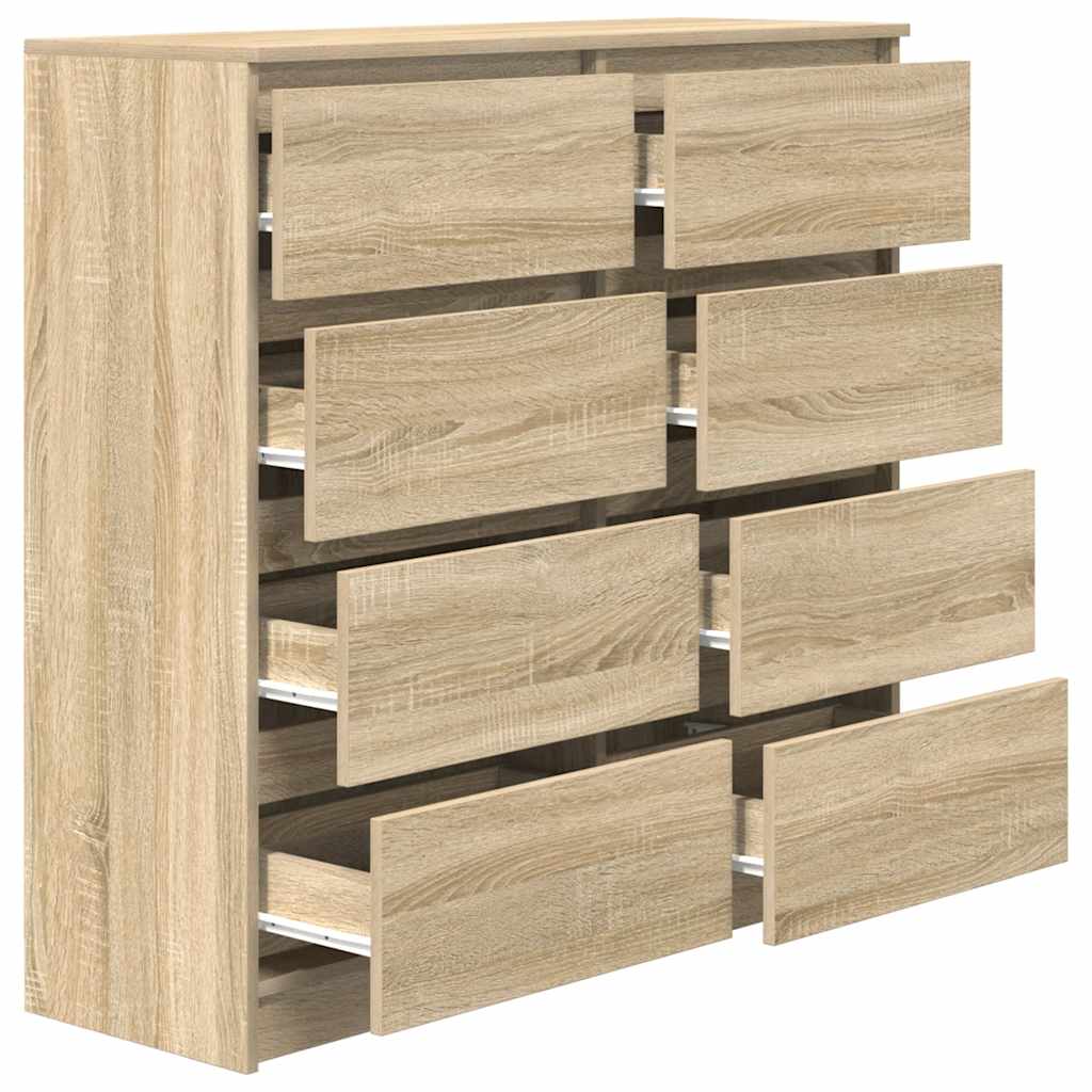 vidaXL Komoda Sonoma Oak 100x35x99 cm Drewno klejone