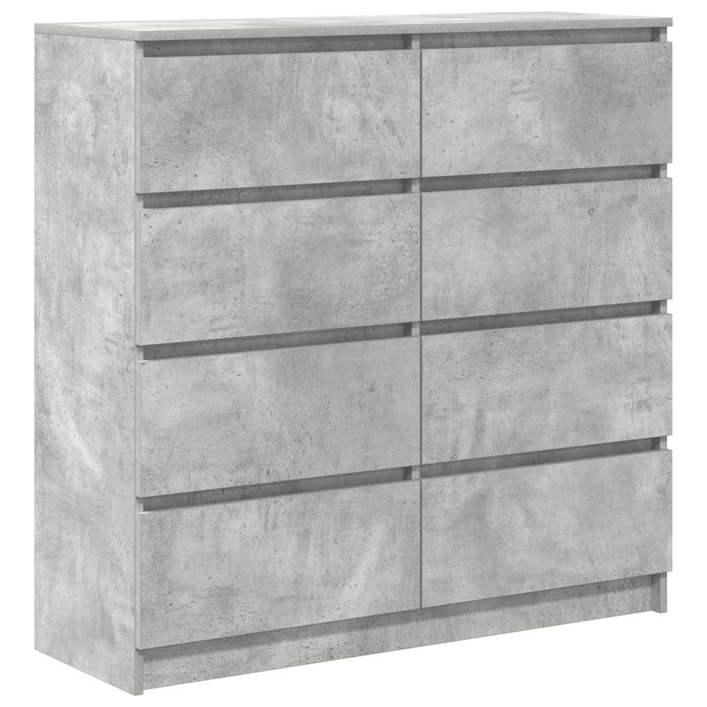 vidaXL Komoda Betonowa Szara 100x35x99 cm Drewno klejone