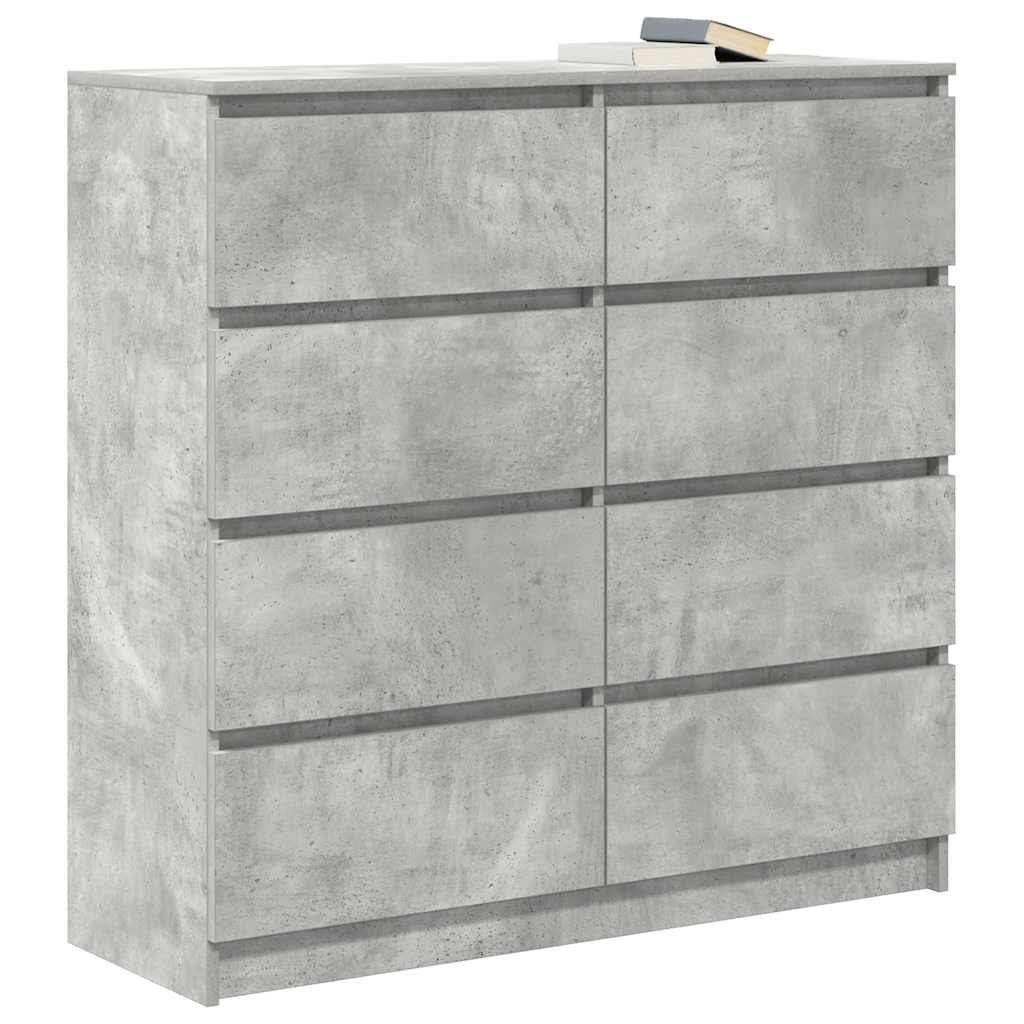 vidaXL Komoda Betonowa Szara 100x35x99 cm Drewno klejone