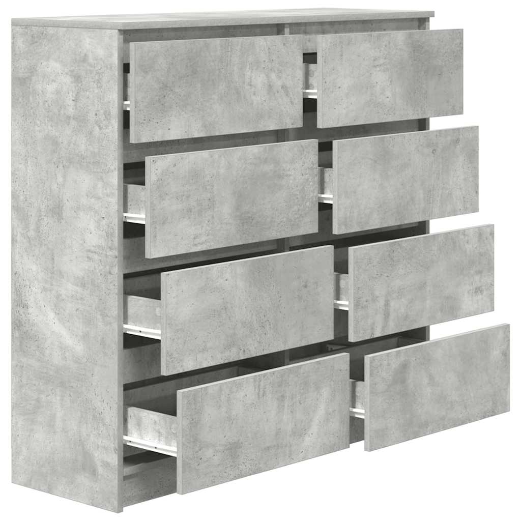 vidaXL Komoda Betonowa Szara 100x35x99 cm Drewno klejone