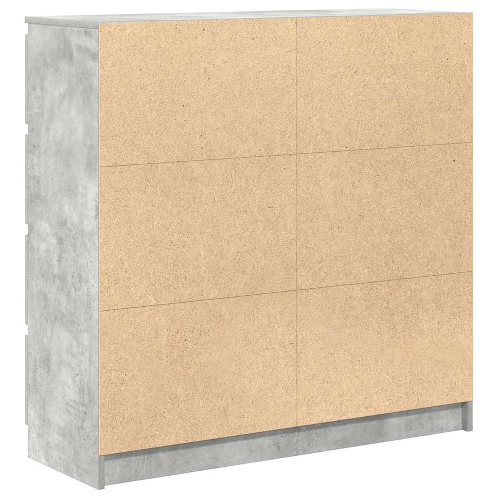 vidaXL Komoda Betonowa Szara 100x35x99 cm Drewno klejone