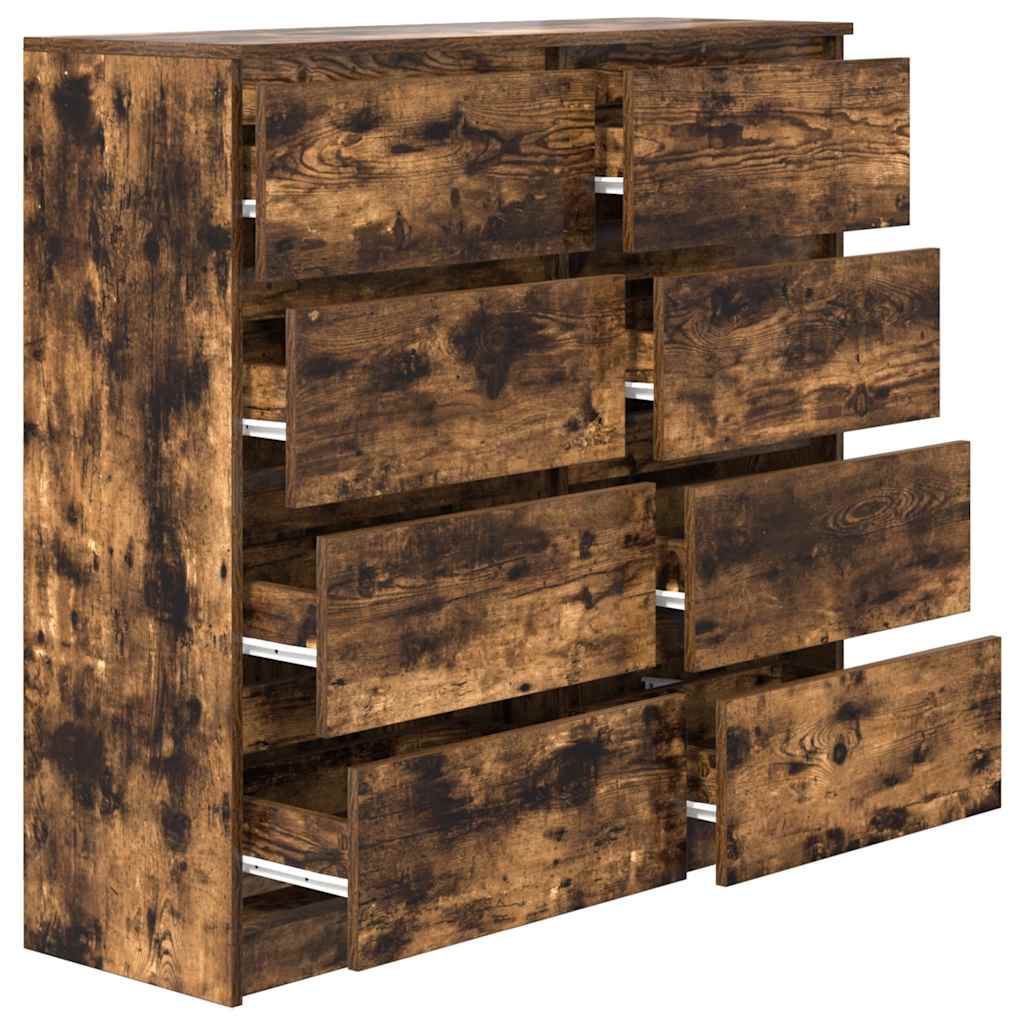 vidaXL Komoda Dąb wędzony 100x35x99 cm Drewno klejone