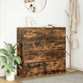 vidaXL Komoda Dąb wędzony 100x35x99 cm Drewno klejone