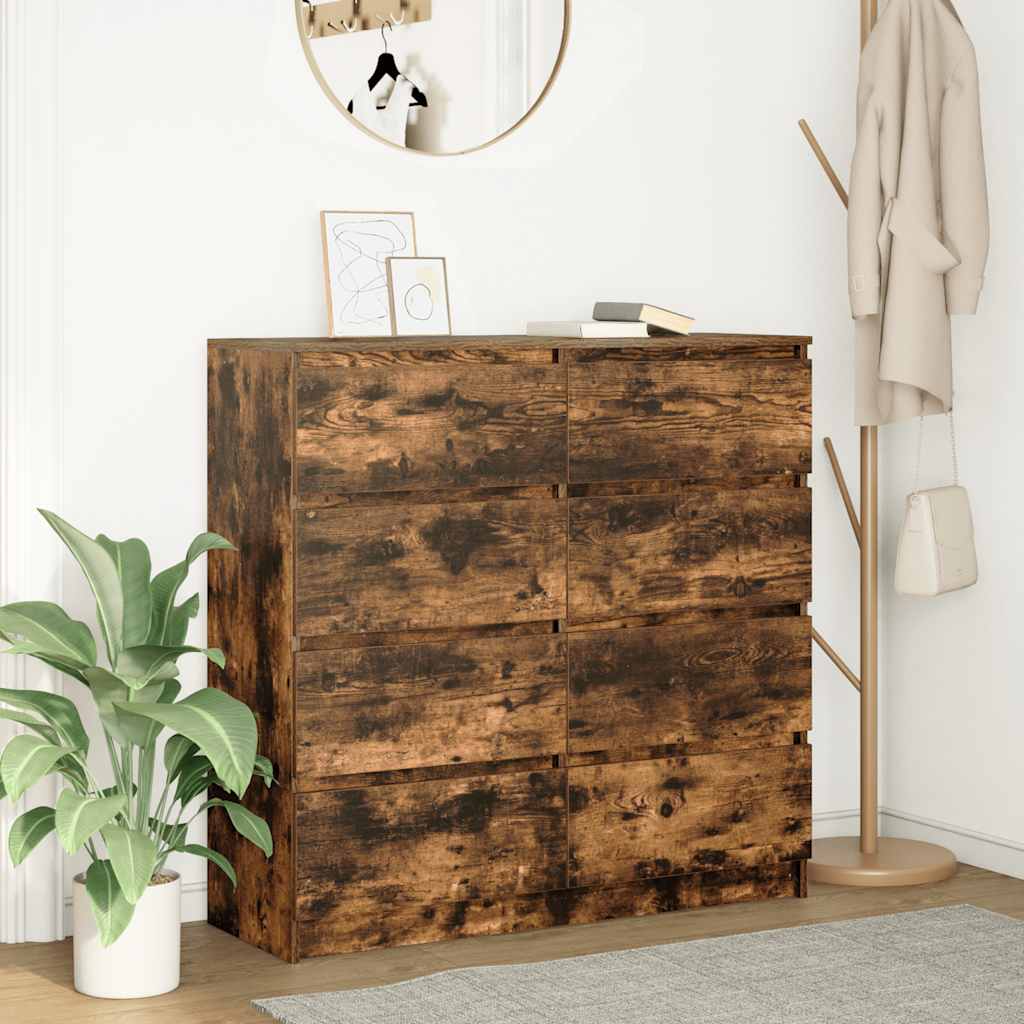 vidaXL Komoda Dąb wędzony 100x35x99 cm Drewno klejone