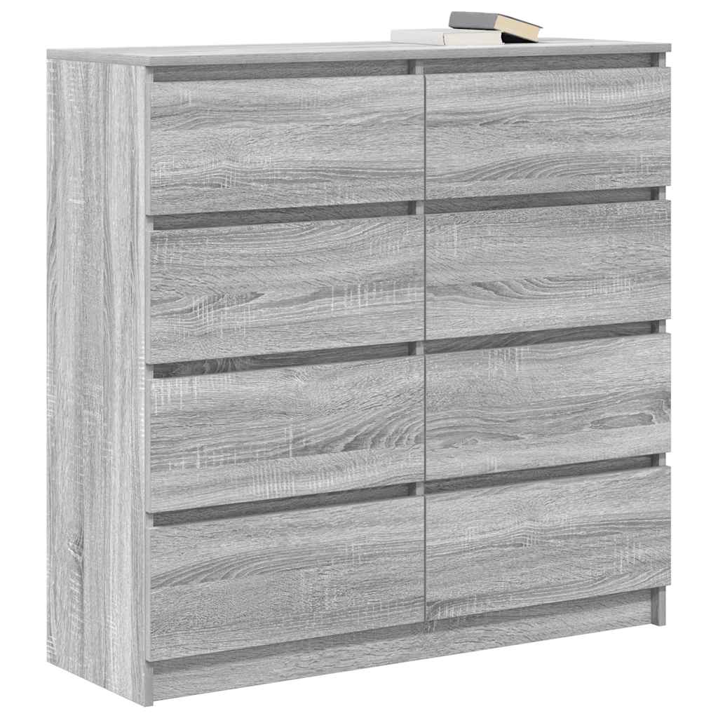 vidaXL Komoda Szara Sonoma 100x35x99 cm Drewno klejone