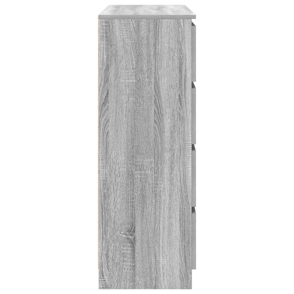 vidaXL Komoda Szara Sonoma 100x35x99 cm Drewno klejone
