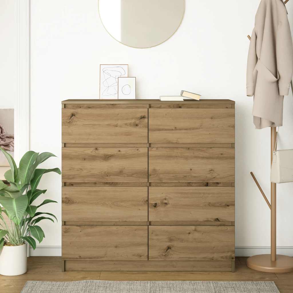 vidaXL Komoda Artisan Dąb 100x35x99 cm Drewno klejone