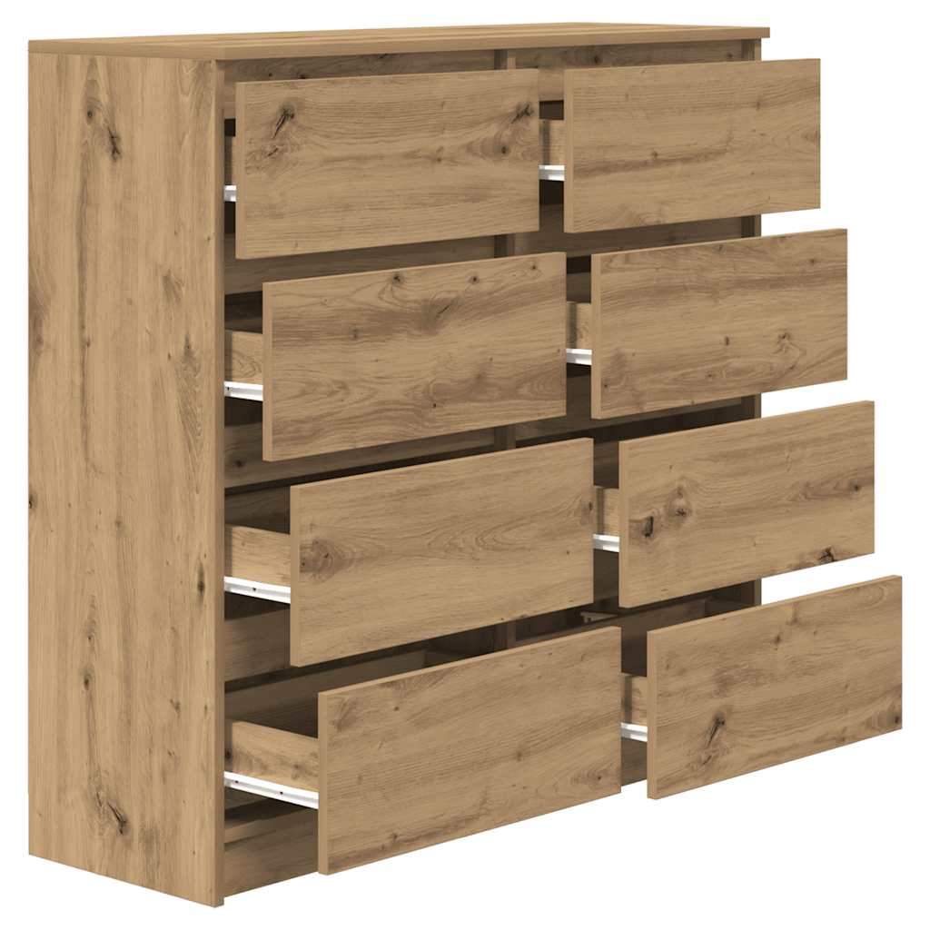 vidaXL Komoda Artisan Dąb 100x35x99 cm Drewno klejone
