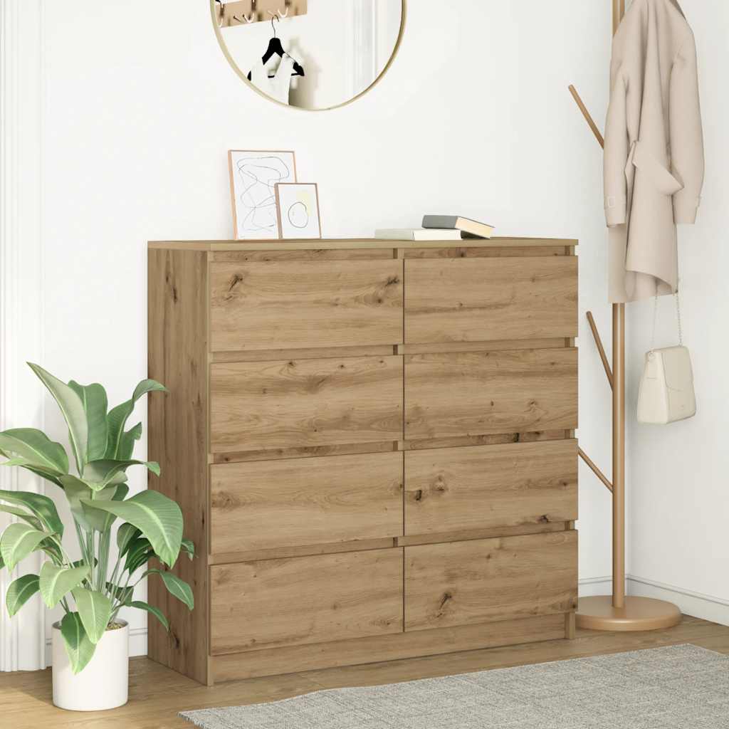 vidaXL Komoda Artisan Dąb 100x35x99 cm Drewno klejone